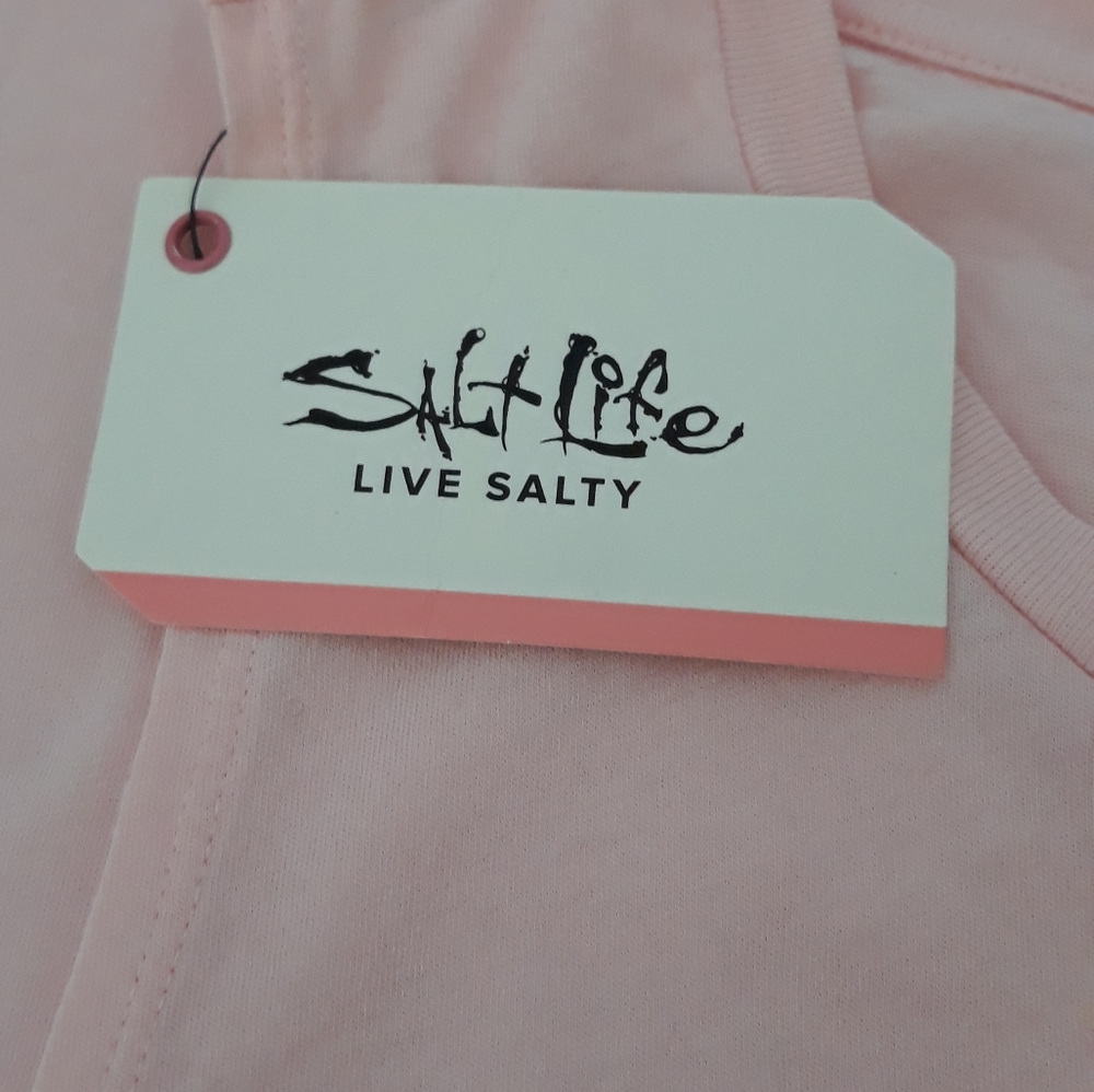 Salt Life " I Need A Saltcation" Pink Tshirt - Picture 6 of 6